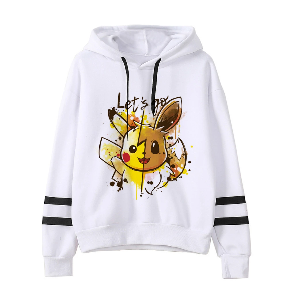 Pokemon Detectiv куртка Пикачу с капюшоном Женская забавная Pika Kawaii толстовка женская одежда женские Пуловеры мультфильм японский корейский для мужчин - Цвет: 2618