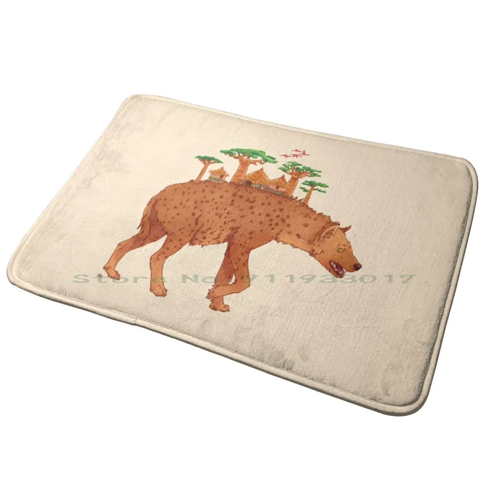 Африканская гиена коврик для входной двери ванной ковер манги анимации мальчика