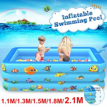 Chico piscina inflable Casa de Niños uso piscina 110-210cm de gran tamaño inflable cuadrado piscina para bebé piscina grande