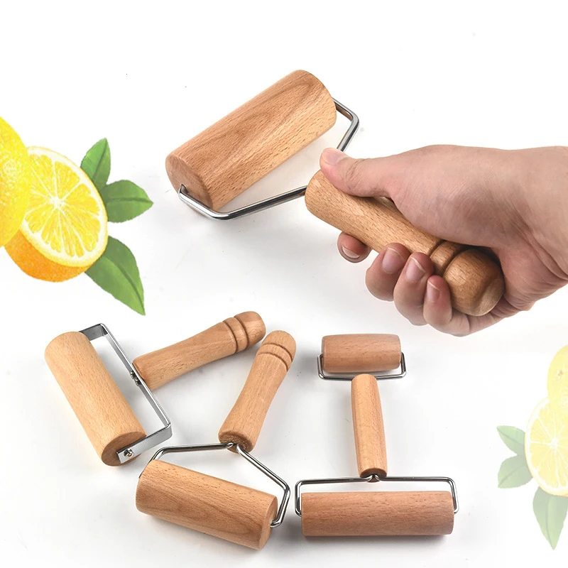

Wooden Rolling Pin For Baking Dough And Pastry Pizza Roller With Handle Non-stick Kitchen Supply Double Head Скалка Для Теста