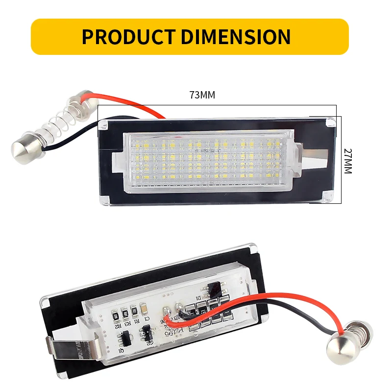 Recambo Illuminazione Targa A LED Per Fiat Ducato II (1994-2006) – Plug & Play Canbus – Omologazione E - 4