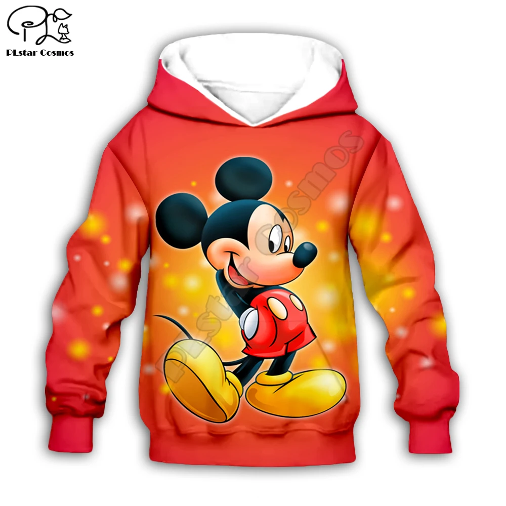 

Kids Cloth Cartoon mouse red zip hoodies 3d printed hoodies boy for girl sweatshirt Cartoon Cute funny