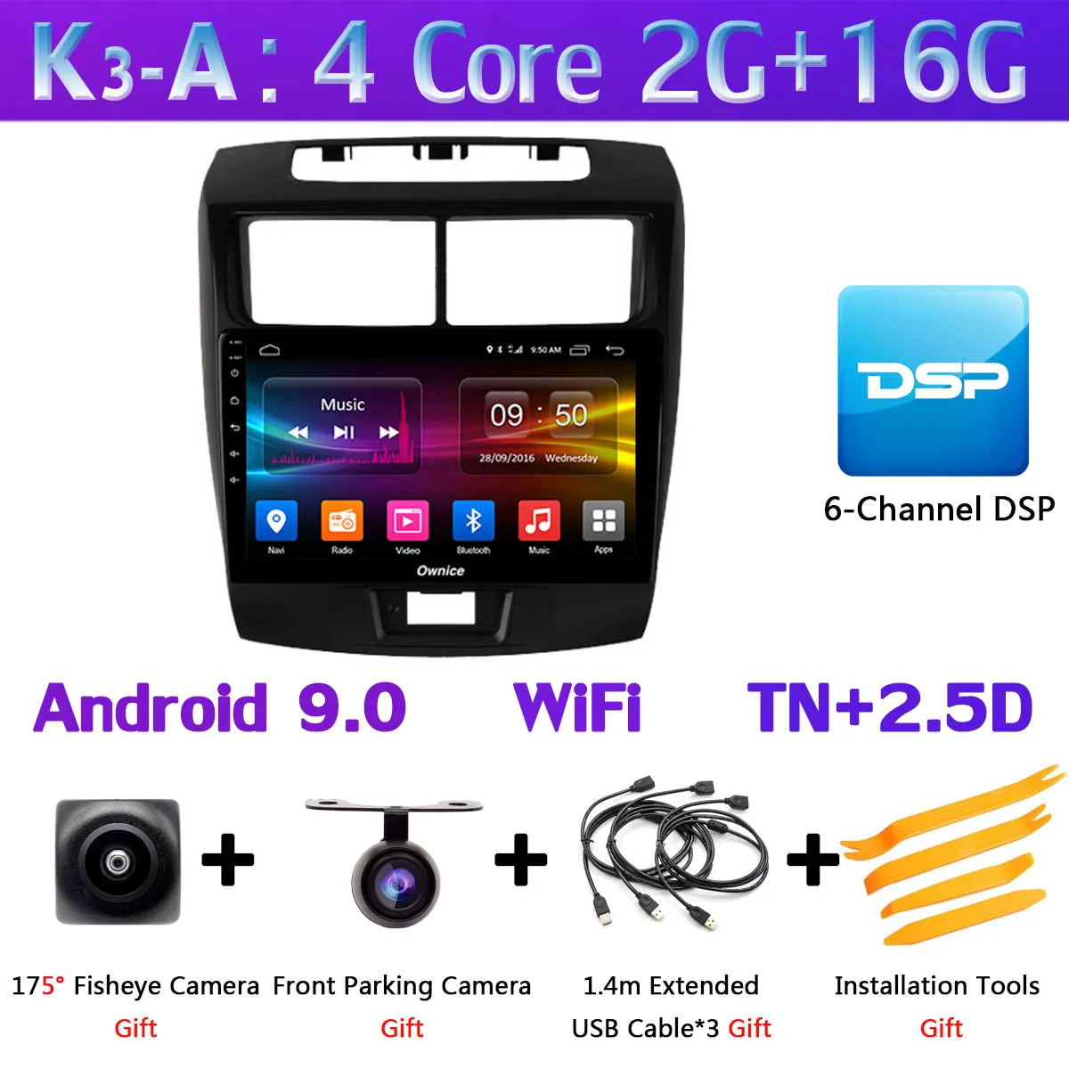360 ° панорамный 4G SIM+ Wifi 8Core 4G+ 64G Android 9,0 Автомобильный мультимедийный радио для Toyota Avanza 2010- gps SPDIF DSP Авто CarPlay - Цвет: K3-A