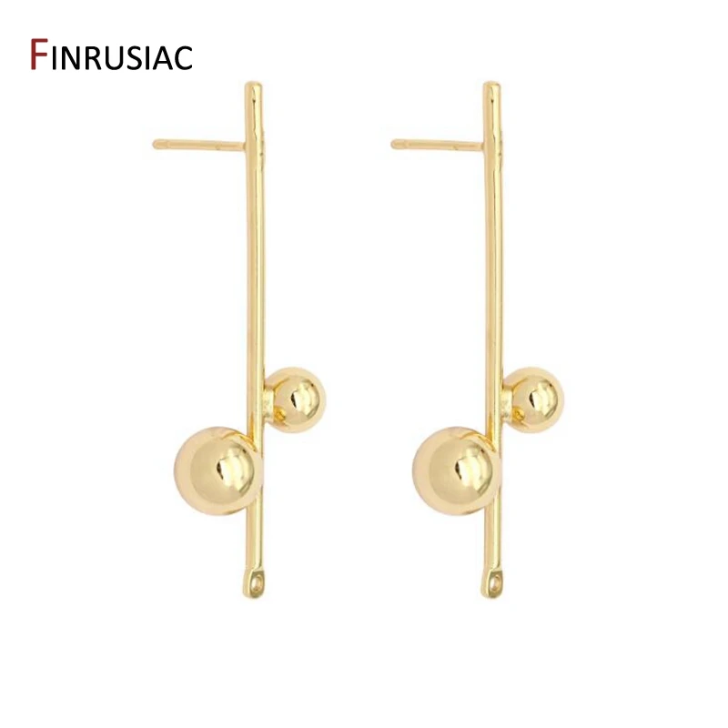 

Fashion Trendy 14k Gold Plated Creative Post Earrings For DIY Women Jewelry Making Findings Components Parts Wholesale