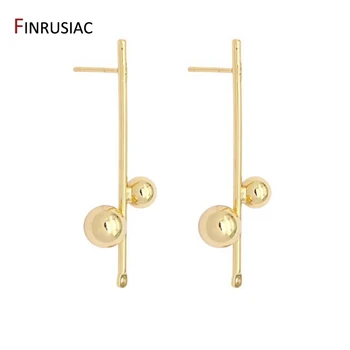 

Fashion Trendy Plated 14k Gold Creative Post Earrings For DIY Women Jewelry Making Findings Components Parts Wholesale