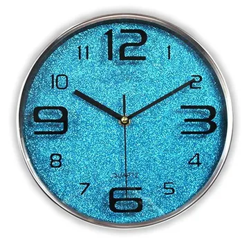 

Large Kitchen Wall Clock Metal Stainless Steel Clocks Wall Home Decor Wall Watch Office Kitchen Silent Horloge Bedroom SC559