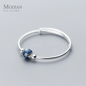 

Modian New Arrive 925 Sterling Silver Enamel Little Ball Light Beads Bracelet for Women Fashion Bangle Korea Style Fine Jewelry