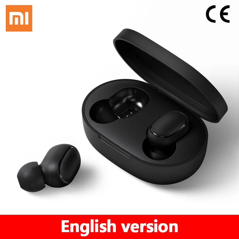 Earbuds-Basic 1 Xiaomi Redmi Airdots TWS Bluetooth наушники, стерео бас беспроводная гарнитура шумоподавления с микрофоном Handsfree наушники AI управление - Цвет: Earbuds-Basic 1