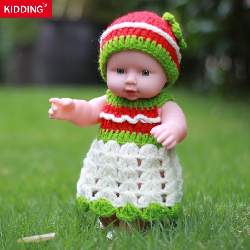 30 см моделирование кукла с одеждой DIY игрушки для ванной для детей милые мягкие Bonecas enchantimalal куклы для девочек подарок на день рождения - Цвет: sweater green skirt