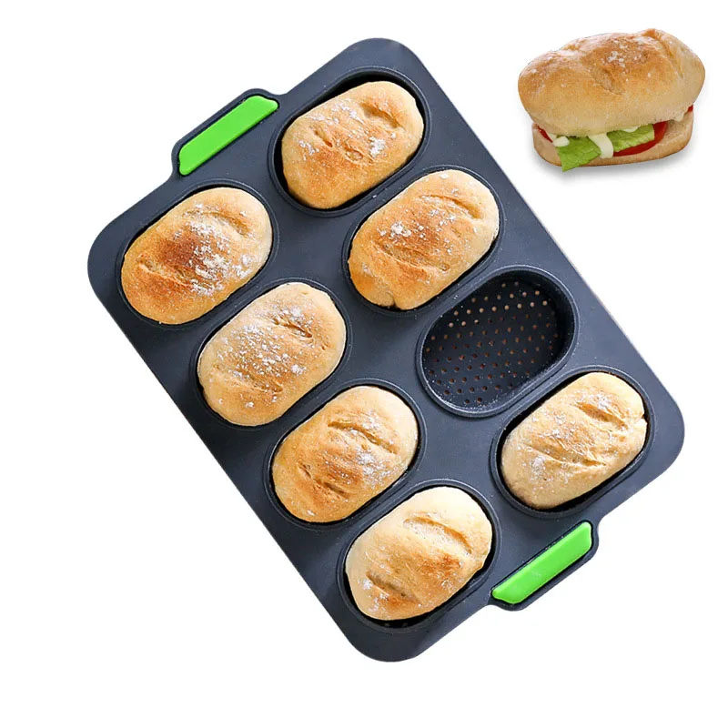 Food Grade Silicone Bread Baking Pan Mould DIY Non-stick Baguette Bakeware Cake Form Tray Kitchen Utensils Accessories Tools