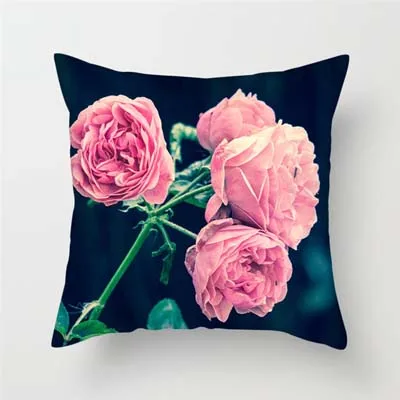 Fuwatacchi, розовая Цветочная серия, наволочка для подушки с розами, наволочка для дивана, спальни, автомобиля, украшение, весенние вишневые наволочки - Цвет: PC06052