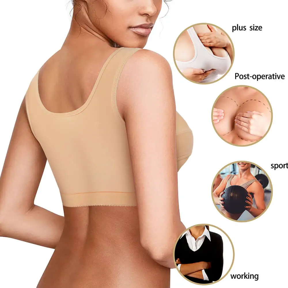 New Women Front Breast Support Bra Implant Stabilizer Post Surgery