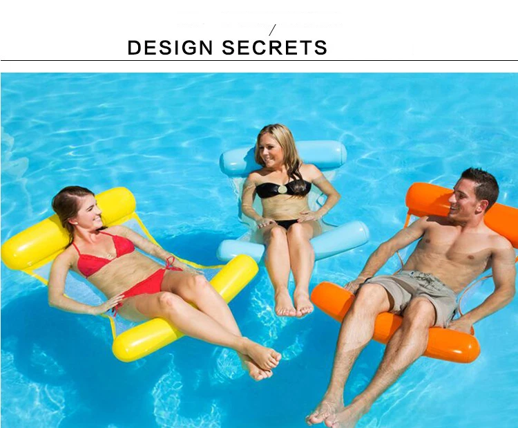 Надувной гамак с сеткой складной двойной спинкой Поплавок воды развлечений lounge плавающая кровать диван