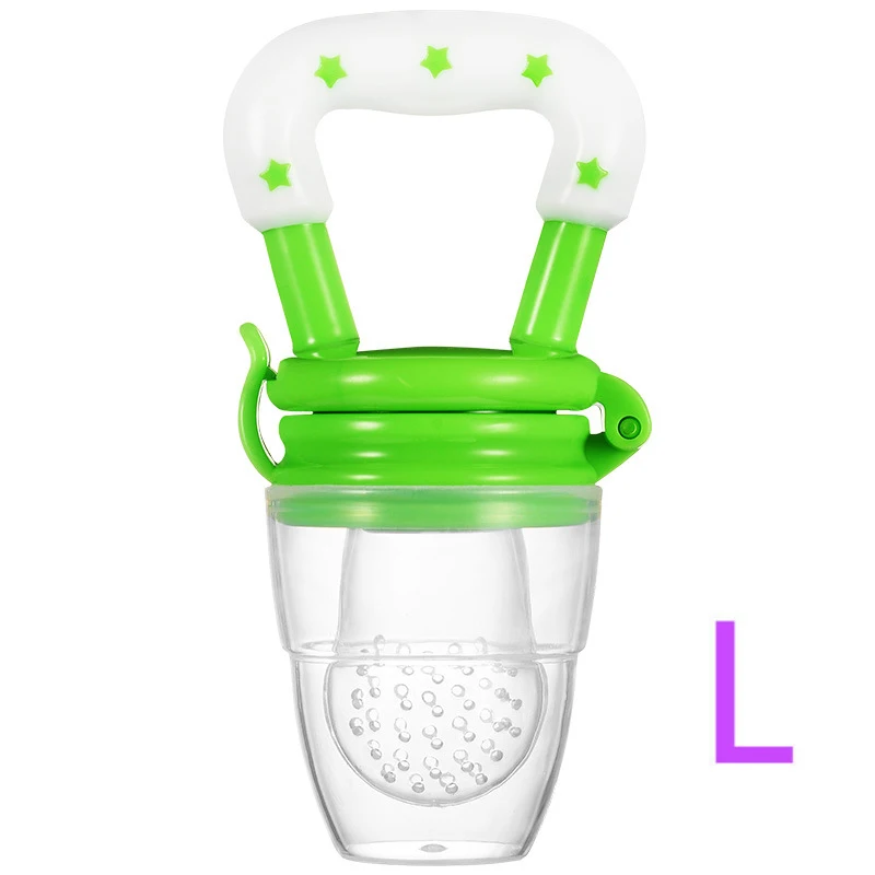green - l Детская бутылочка для кормления фруктов, овощей, для новорожденных, пищевая добавка для укуса, сока, кормушка для детей, Nimbler, соска для фруктов, портативная, размеры s, m, l - Цвет: green - l