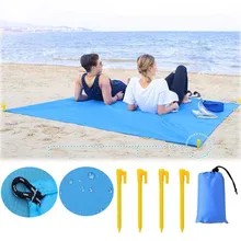 Карманное водонепроницаемое пляжное одеяло, Складывающийся коврик, покрывало для пикника, пешего туризма, кемпинга, w/палатки, сумка для хранения ногтей