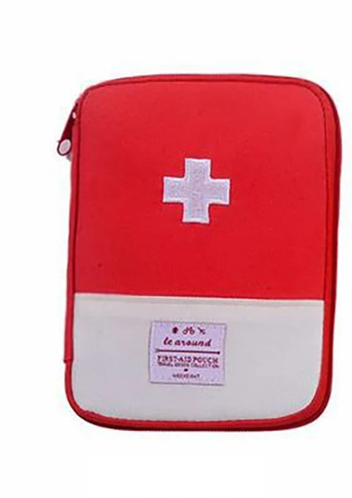 Переносные медицинские наборы для путешествий и дома, небольшие Медицинские пакеты для переноски, комплекты для хранения лекарств, Аварийные наборы, сумки, органайзер, аксессуары - Цвет: Красный