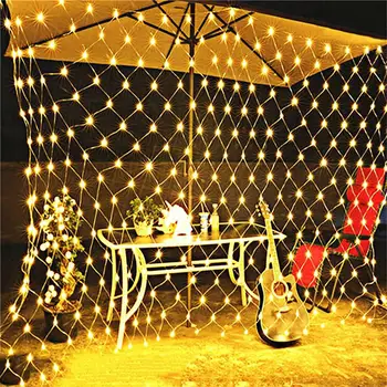 

Christmas Waterproof LED Net Mesh Strings Light Lamp Wedding Garden Party Decor for Surprise Propose Scene arrangement Decor