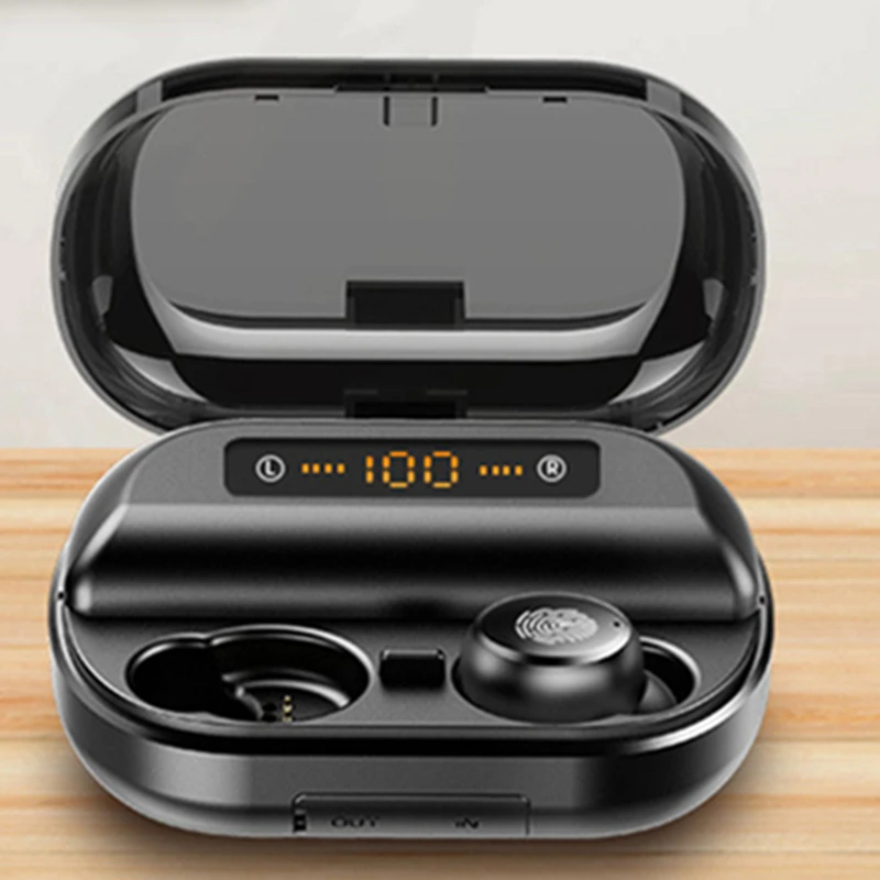 

TWS 5.0 Bluetooth 9D Stereo Earphone Wireless Earphones IPX7 Waterproof Earphones Sport Headphone With 4000mAh Power Bank