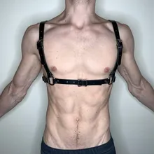 Фетиш Для мужчин жгут сексуальное гей кожаным верхом регулируемый нагрудный ремень бондаж ремень вечерние восторженные для БДСМ секс