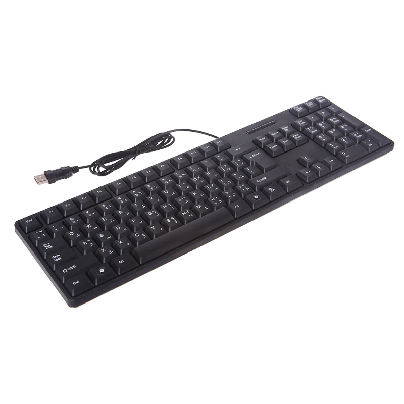

Arabic/ English Silent Keyboard Waterproof Office Keyboard for Windows Computer Desktop C26