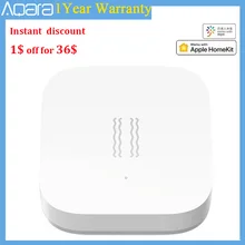 Aqara-Sensor inteligente de movimiento, monitor con alarma de detección de vibración y choque, giroscopio y ZigBee integrados, ideal para el hogar, para Xiaomi Mijia