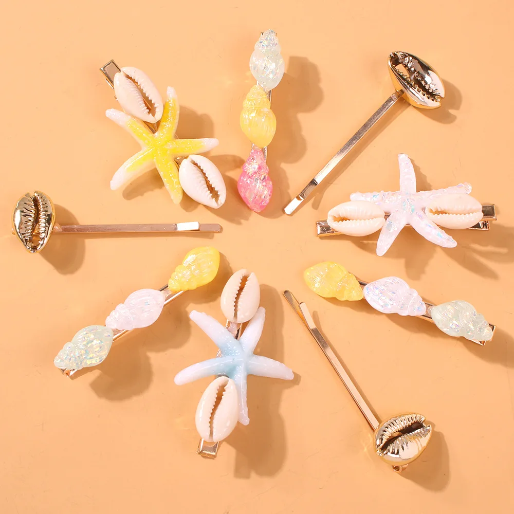 

Korean Shell Starfish Fascinator Spinki Do Wlosow Hair Clips for Girls Cabelo Acessorio Tiara De Cabelo Tocados Mujer Fiesta New