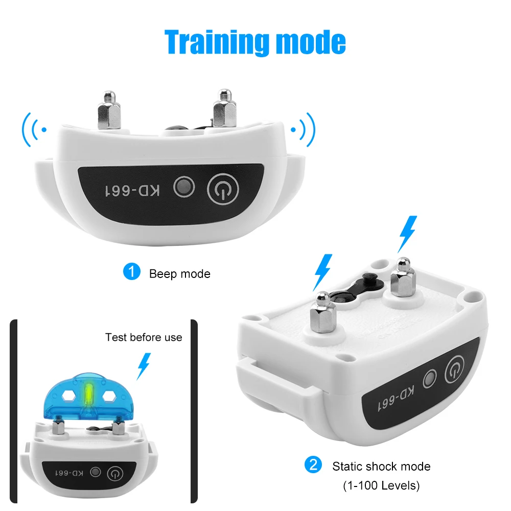 500m Wireless Electric Dog Fence Shock Waterproof Rechargeable training collars 1-100 levels dog supplies
