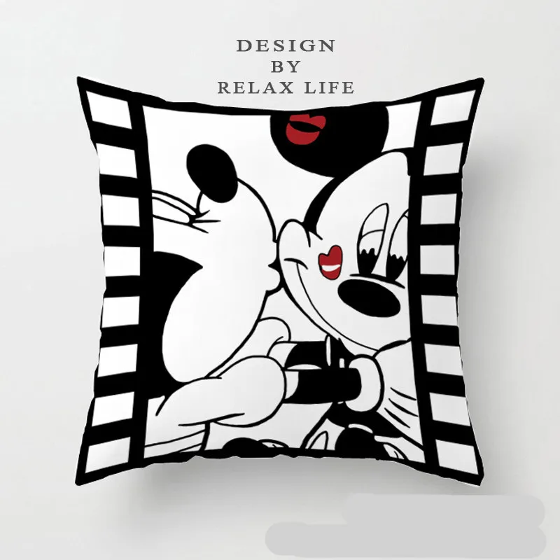 Disney Mickey Mouse Минни мягкая наволочки домашний текстиль белая пара наволочек