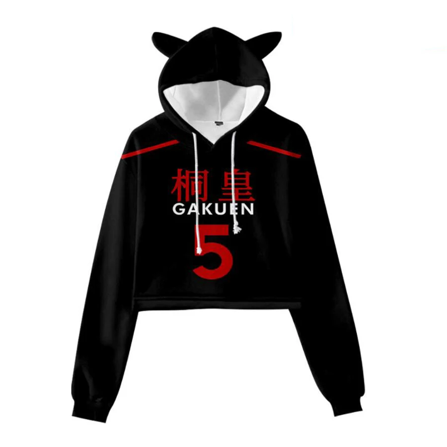 Кроп-топ в стиле аниме KUROKO'S для баскетбола женская школьная форма GAKUEN Aomine Daiki