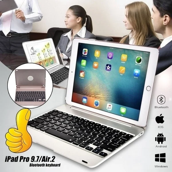 Новое обновление ультра тонкий IPad Pro 9,7 Многофункциональный планшет Bluetooth клавиатура AIR 2 Беспроводная Bluetooth раскладная клавиатура
