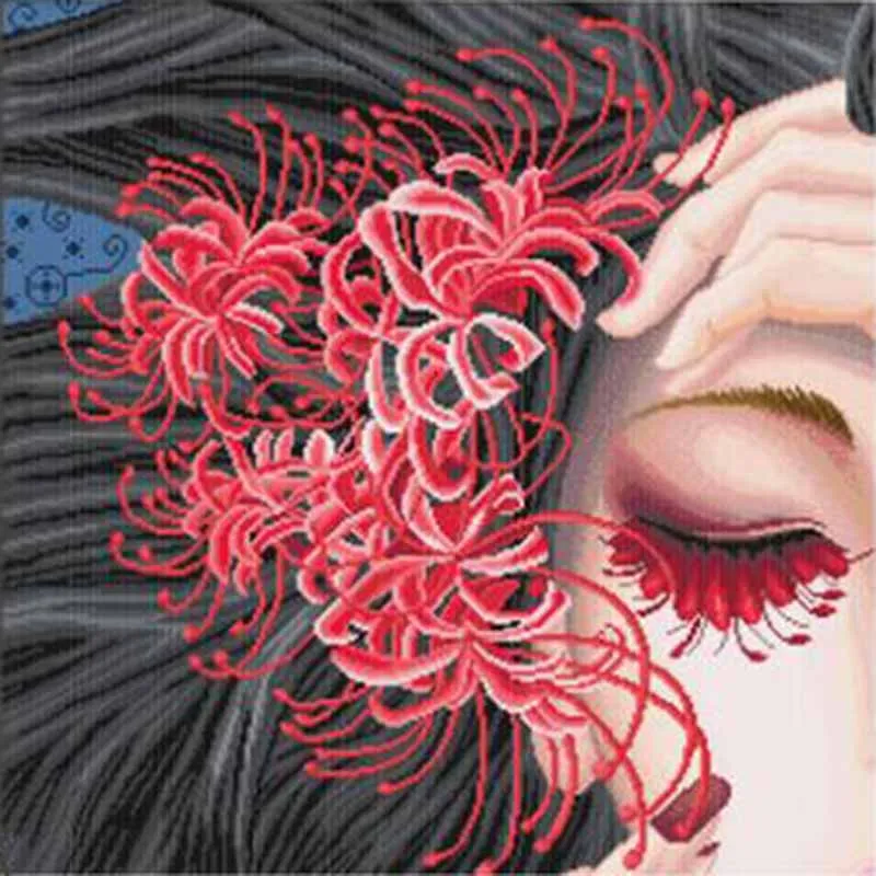 Full 5D Diy Daimond Painting Cross-stitch &quotHalf-face makeup&quot 3D Diamond Mosaic square Rhinestones Embroidery Gift | Дом и сад