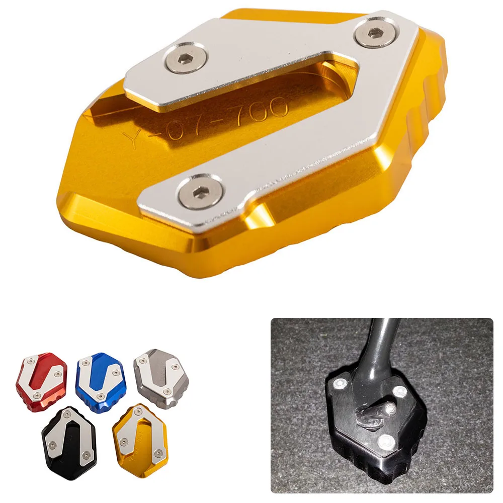 

High Quality Motorcycle CNC Kickstand Extension Plate Foot Side Stand Enlarge Pad For Yamaha MT 07 MT-07 2014-2018 2017