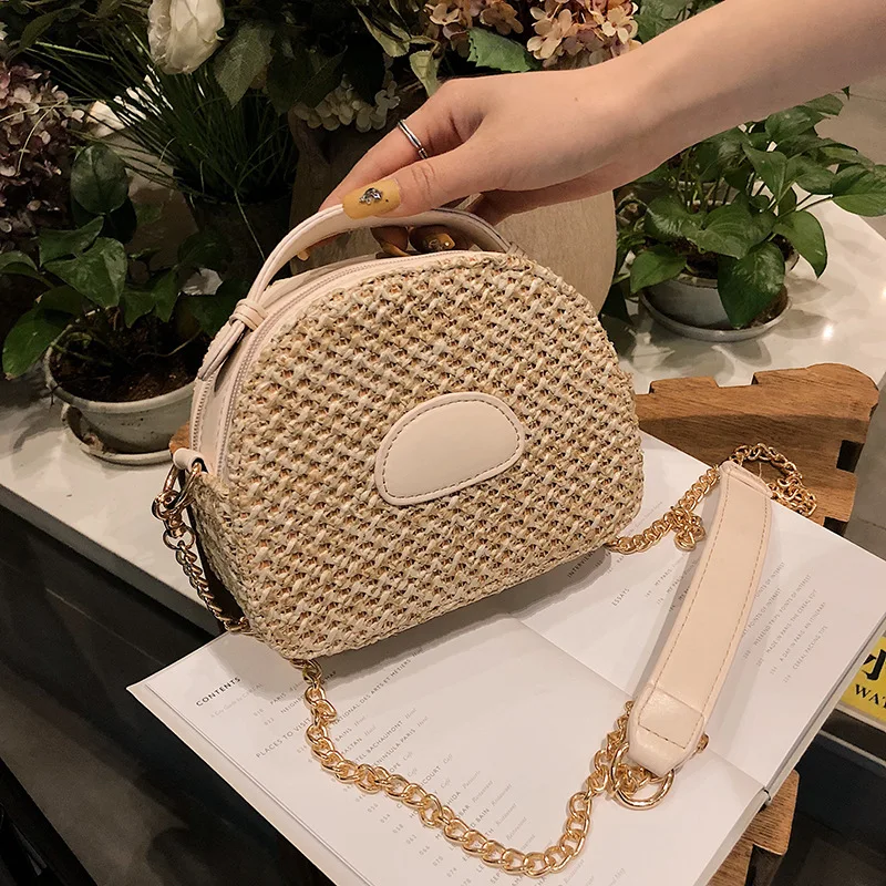 

Summer New Arrival WOMEN'S Bag 2019 New Style Fashion Korean-style Versatile Shoulder Bag Straw Bag Shoulder Fashion Handbag Bag