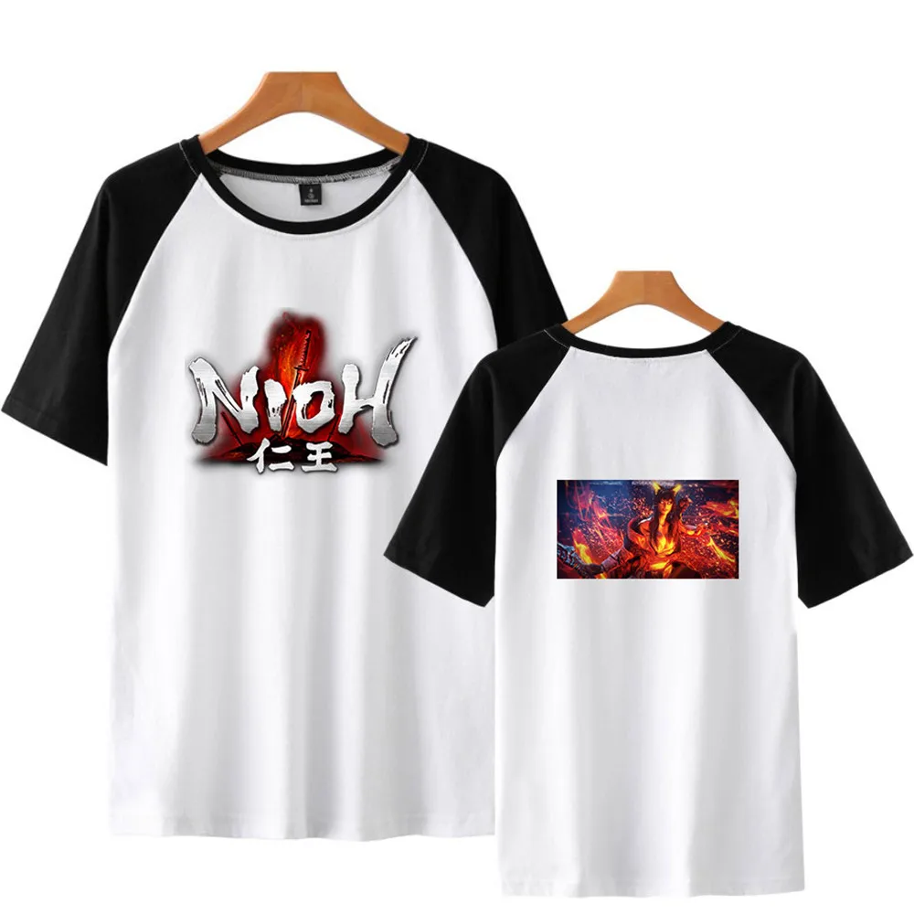 

Nioh T Shirt Fun Cartoon Japan Game Print Loose Street Style Punk Men Top Vintage Harajuku Women Casual Cute T-shirt Streetwear