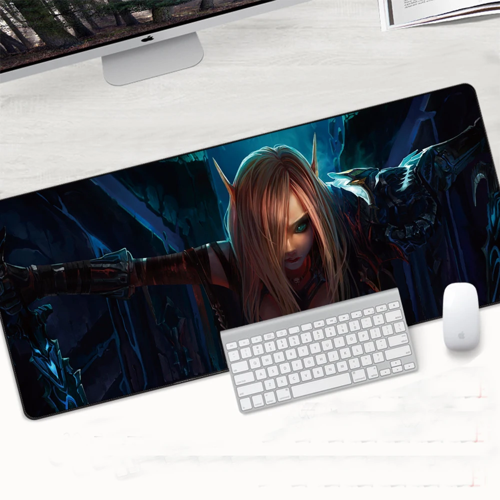 

World of Warcraft Mouse pad Lock Edge XL Large Mousepad Speed Gaming Gamer Laptop Computer Rubber Keyboard Notebook Mat Sylvanas