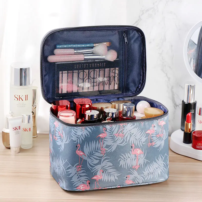 1 Pc New Flamingo Women Cosmetic Bag Travel Organizer Make up Box Toiletry Kit Wash Toilet Large Waterproof Pouch | Багаж и сумки
