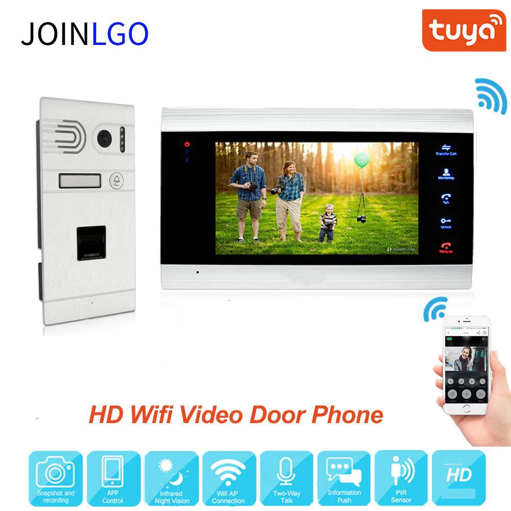 WI-FI 720P HD видео-телефон двери внутренной связи Системы приложение дистанционная