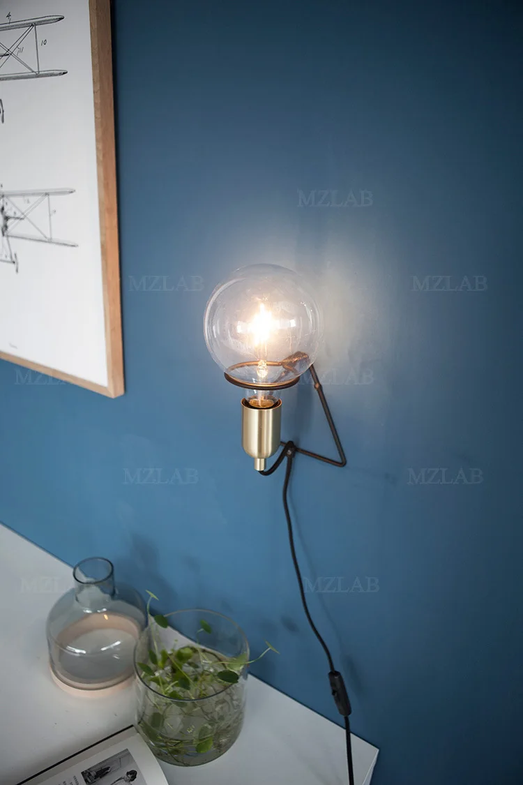 

Japan wandlamp iron bedroom corridor living room monkey lamp