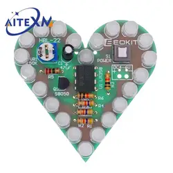 DIY Kit Heart Shape Breathing Lamp Kit Breathing LED Suite Red White Blue Green Electronic Production for Learning laboratory