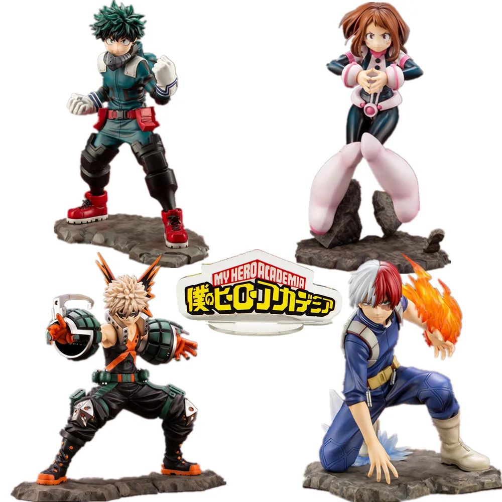 Фигурки героев мультфильма Моя геройская Академия Bakugou Izuku Todoroki Shoto URARAKA ARTFXJ ПВХ