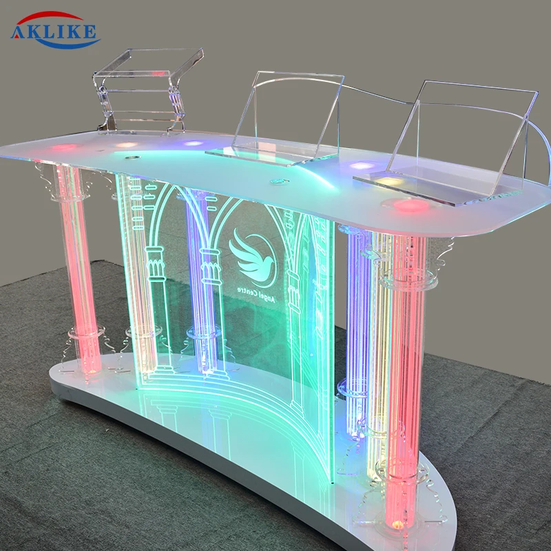 Modern DJ Pro Event Table II Portable AKLIKE DJ Booth Truss Facade+Lights Nightclub, Bar, Home,Party,Outdoor ,Events Usage
