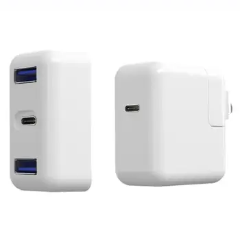 

TC04 3-Ports Type-C 2 USB 3.0 Expansion Dock Circuit Protection Small Delicate Laptop Power Adapter USB Hub Mini Hub Splitter