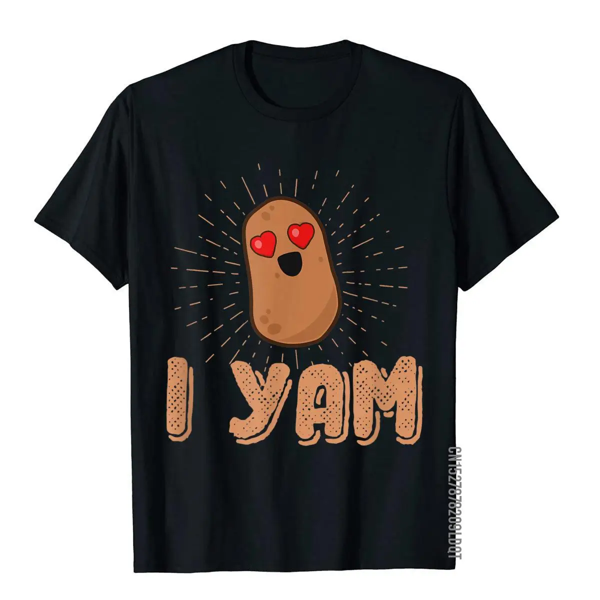 I Yam She's My Sweet Potato Couple Gift Girlfriend T-Shirt__B11562black