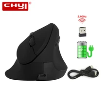 CHYI Беспроводная перезаряжаемая Вертикальная компьютерная мышь 2,4 ГГц эргономичная Usb оптическая ПК Mause 3d 6 кнопок большие мыши для ноутбука Macbook