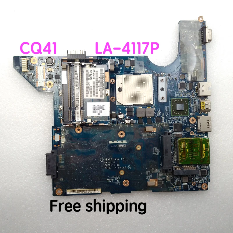 Подходит для материнской платы ноутбука HP CQ41 NBW20 LA-4117P Rev: 1 0 588017-001 материнская