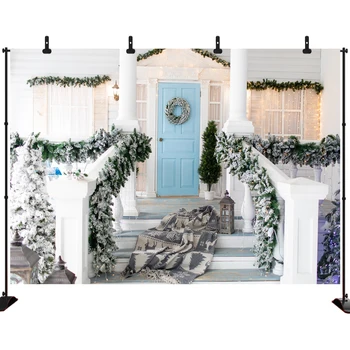 

Winter Christmas Backdrop Photography Christmas Decoration House Background Portrait Photobooth Decorations Photo Studio Props