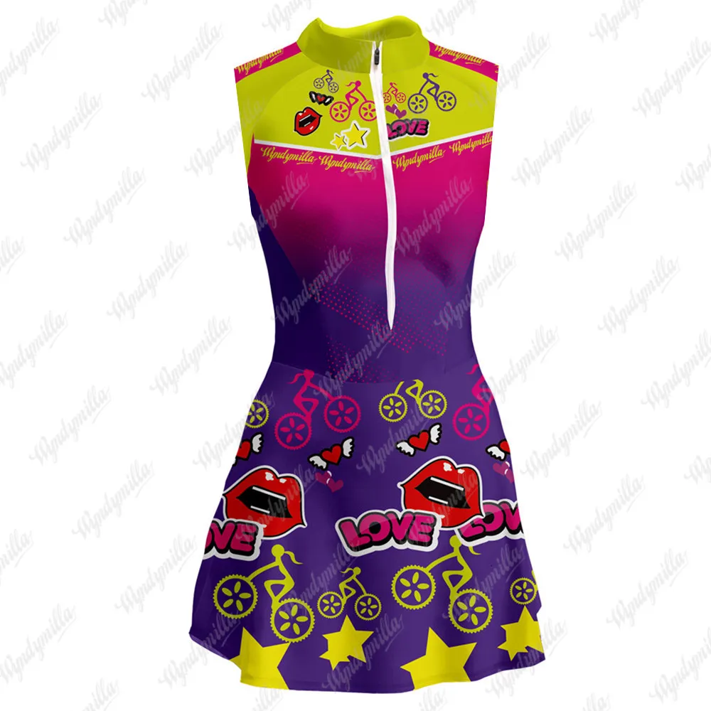 

Cycling Skirt Sleeveless Saia Dress Mtb Skirt Vestidinho Summer Bicycle Fashion Sexy Skirt Little Set roupa ciclismo Feminina