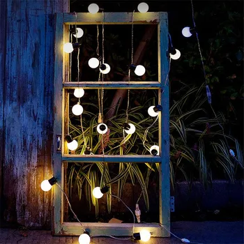 

2.5/5/10m 10/20/38LED Waterproof String Light Christmas Yard Decor with Round Lamps EU Plug