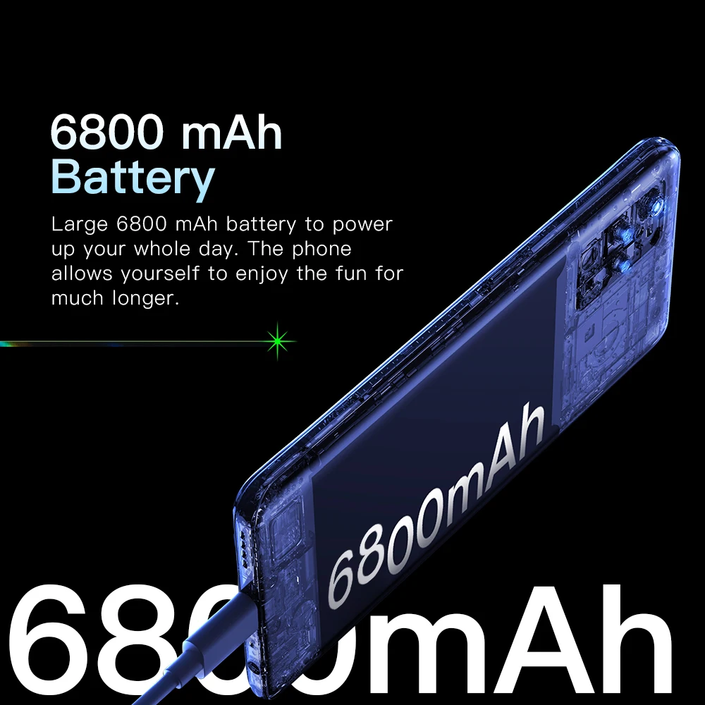 Reolme8s 5G smartphone 16GB+512GB 6.7-inch water drop screen 6800mAh phone Android 11 gaming phone