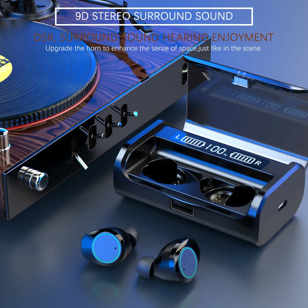 G06 True HIFI беспроводная гарнитура Blueteeth 5,0, спортивные наушники с двойными ушками, стерео беспроводные наушники Blutooth, спортивные наушники